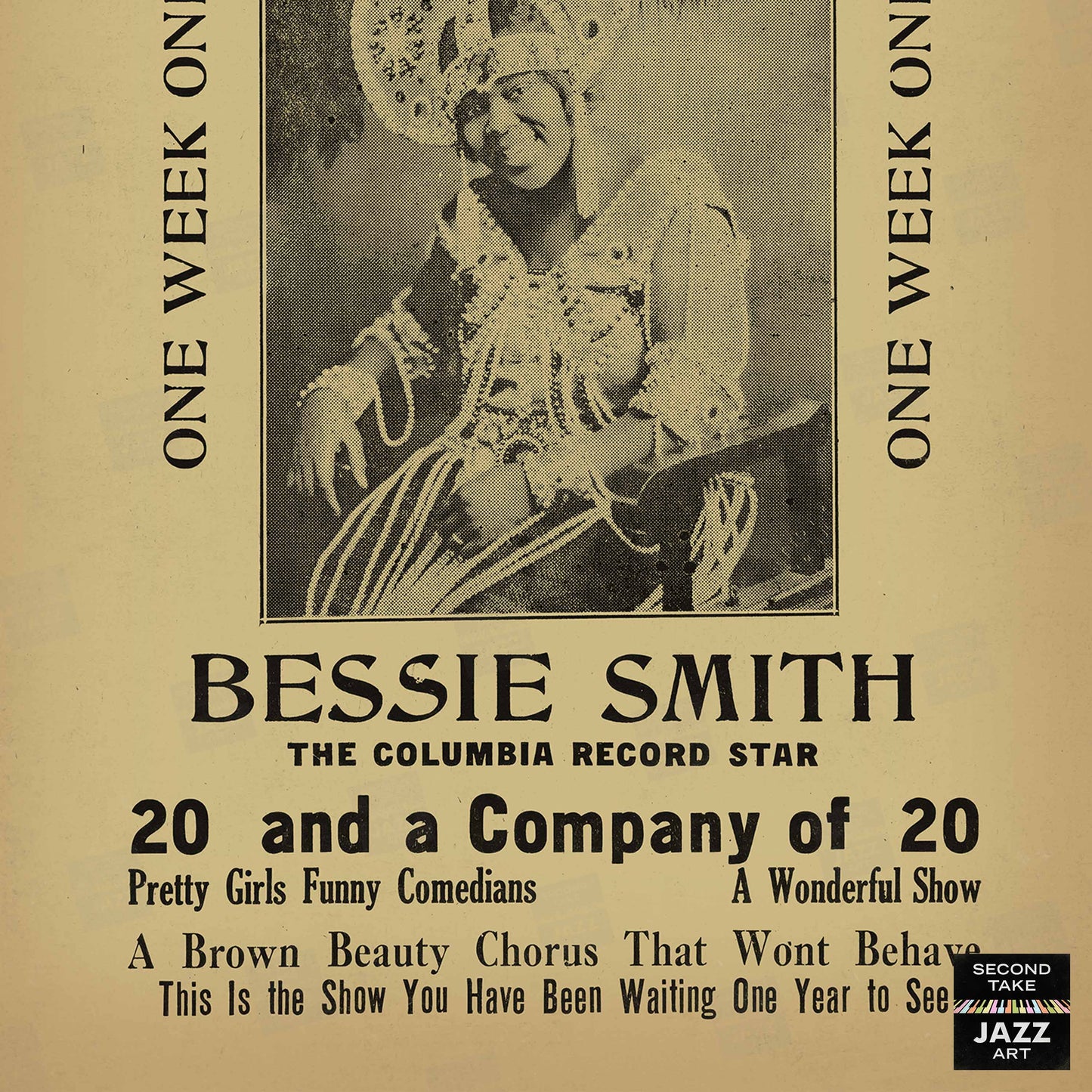 Bessie Smith jazz poster - Frolic Theatre - Birmingham - 1926