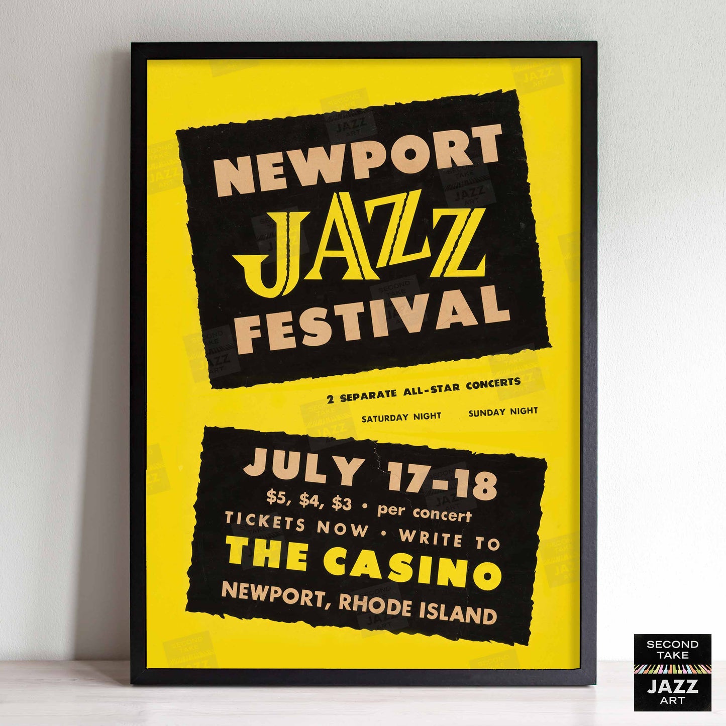 1954 Newport Jazz Festival jazz poster - The First Newport - Newport, Rhode Island