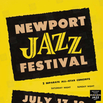 1954 Newport Jazz Festival jazz poster - The First Newport - Newport, Rhode Island