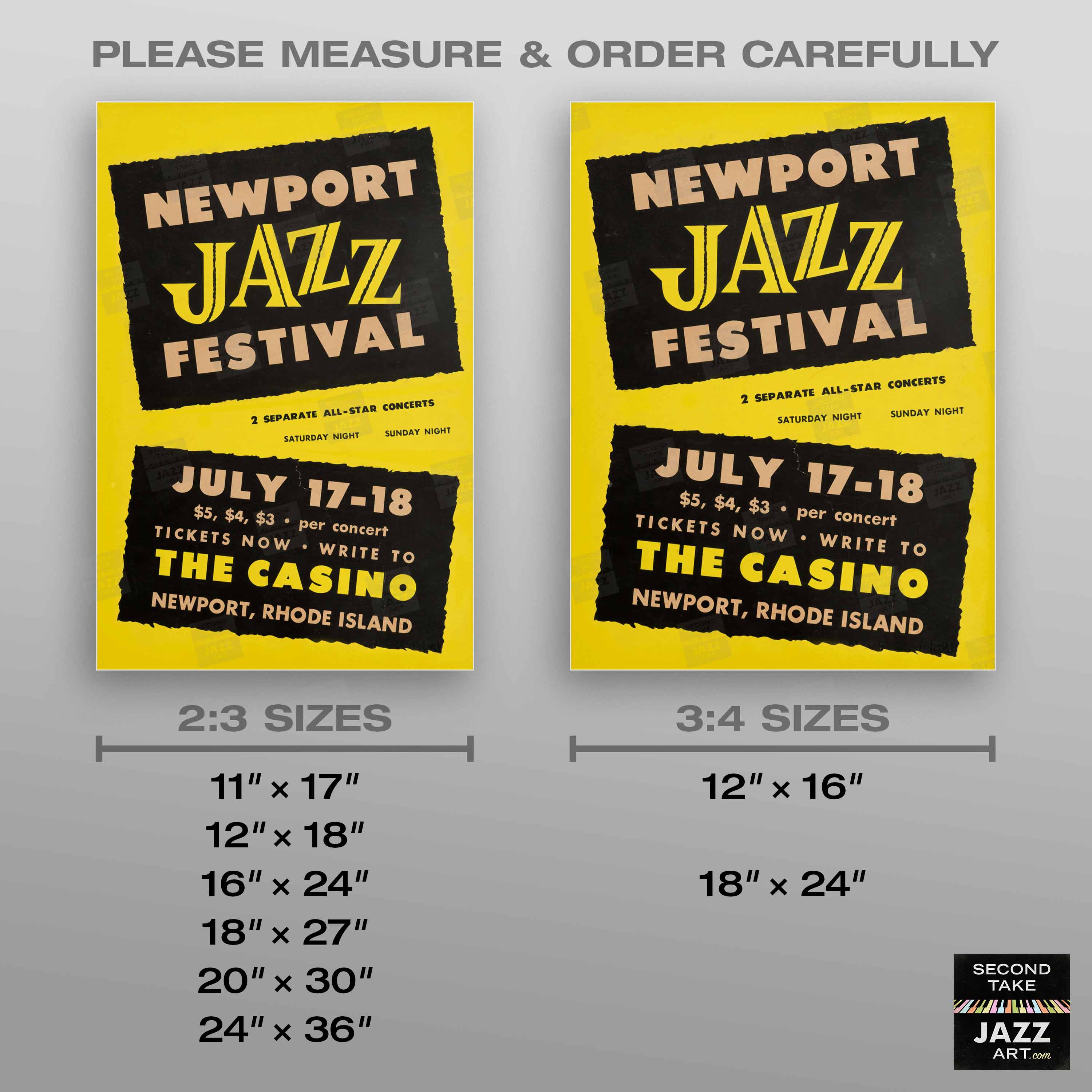 1954 Newport Jazz Festival jazz poster - The First Newport