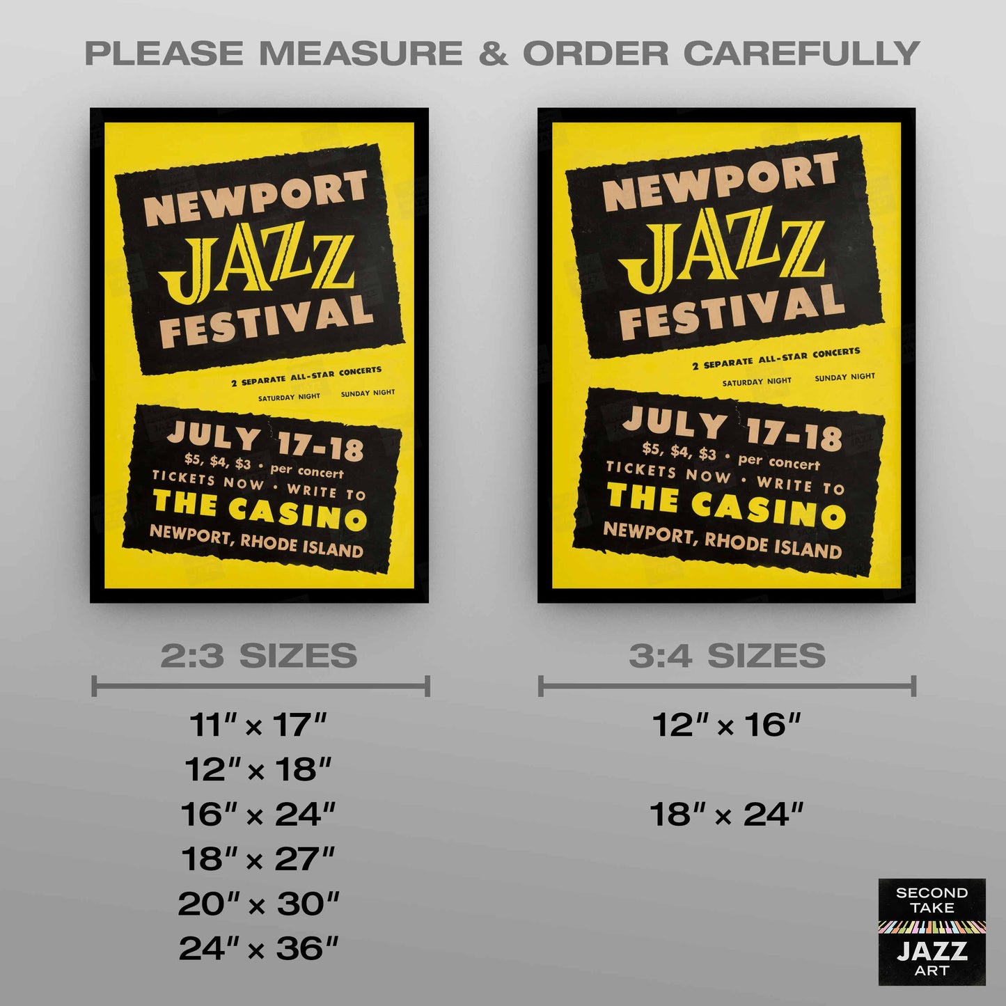 1954 Newport Jazz Festival jazz poster - The First Newport - Newport, Rhode Island