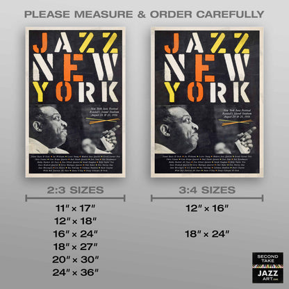 1956 New York Jazz Festival jazz poster - Randall's Island, NY