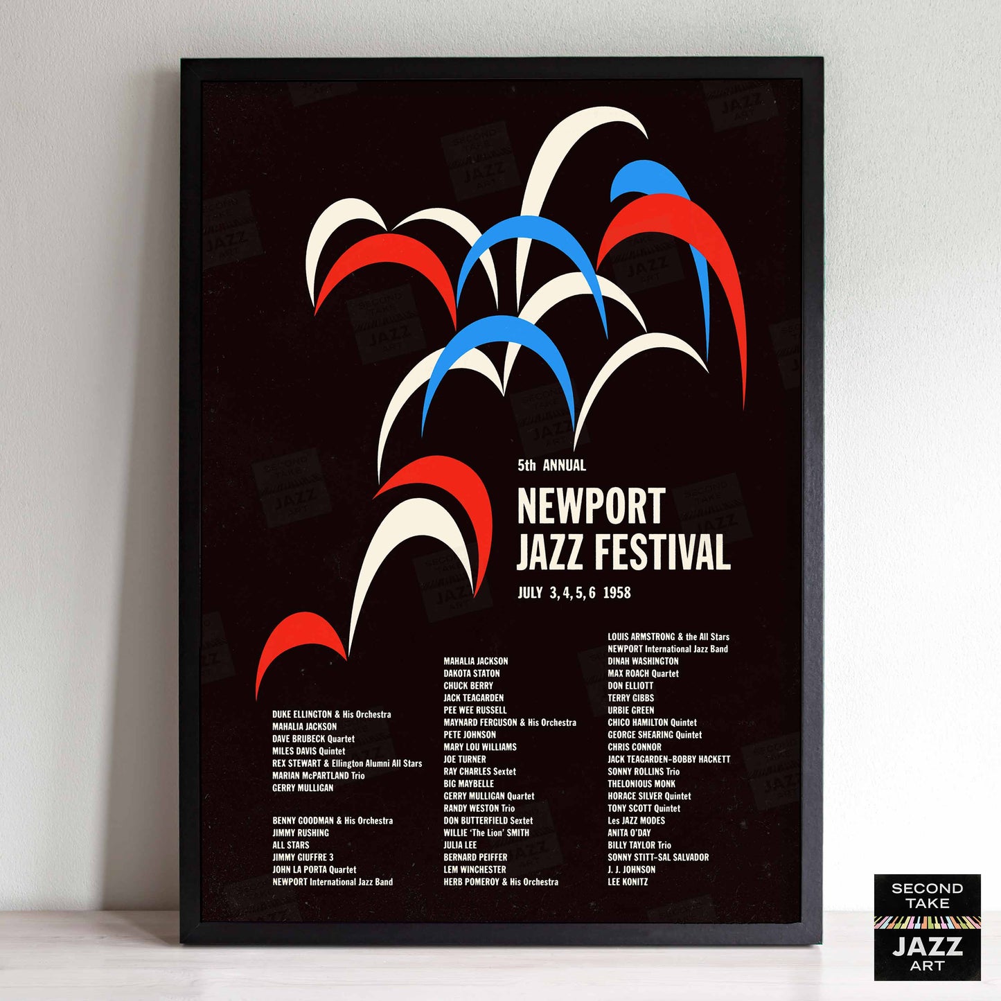 1958 Newport Jazz Festival jazz poster - Jazz on a Summer's Day - Newport, Rhode Island