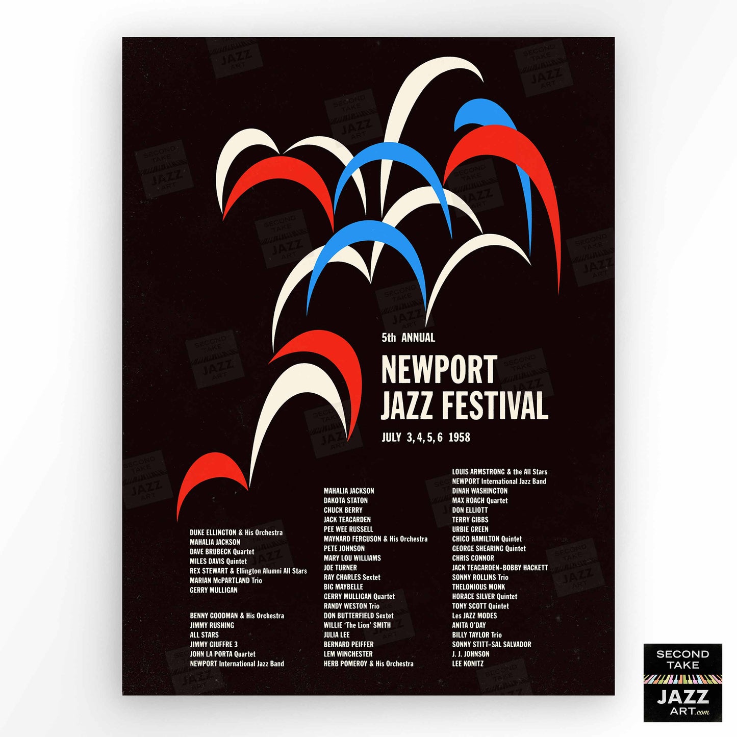 1958 Newport Jazz Festival jazz poster - Jazz on a Summer's Day - Newport, Rhode Island