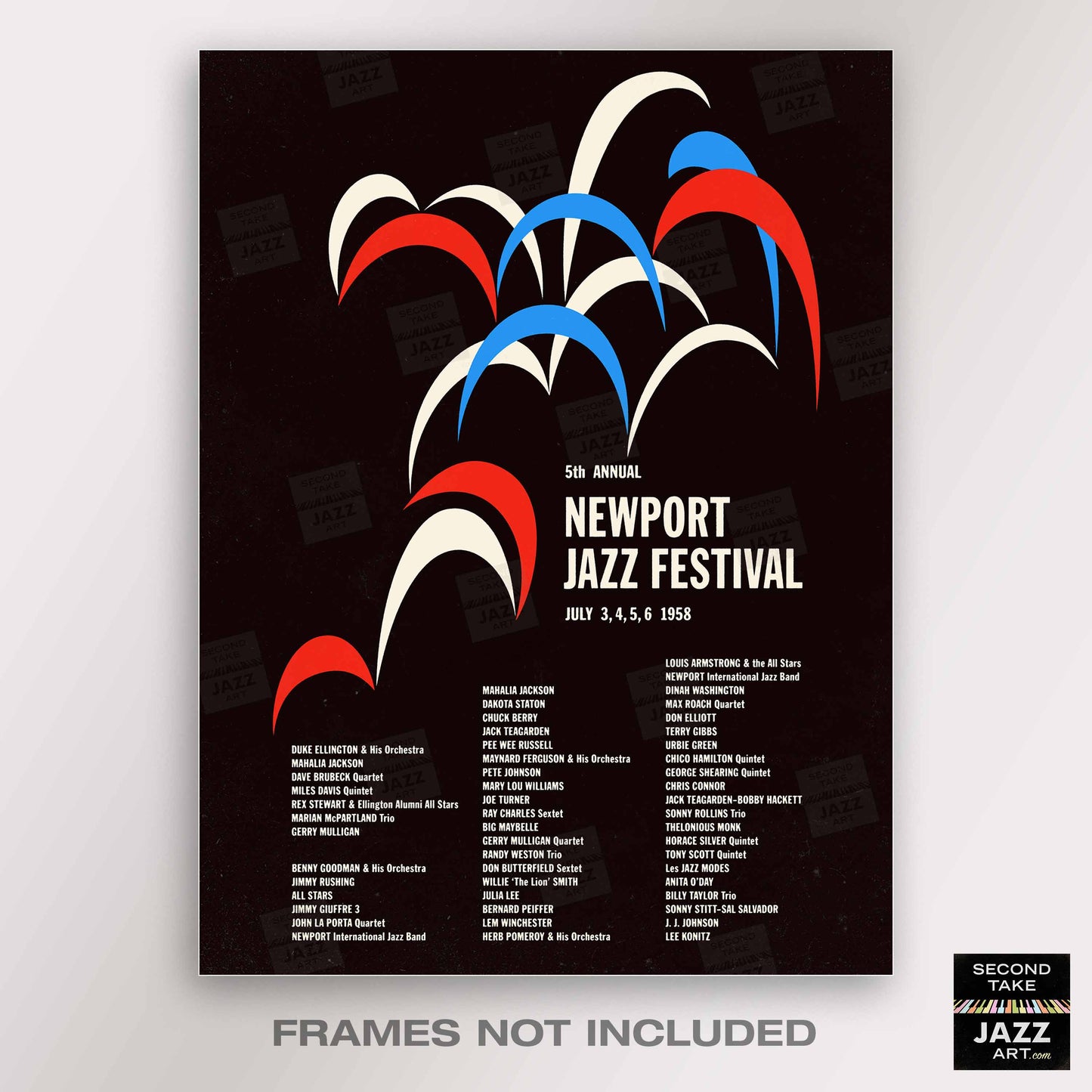 1958 Newport Jazz Festival jazz poster - Jazz on a Summer's Day - Newport, Rhode Island