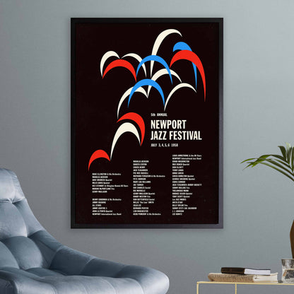 1958 Newport Jazz Festival jazz poster - Jazz on a Summer's Day - Newport, Rhode Island