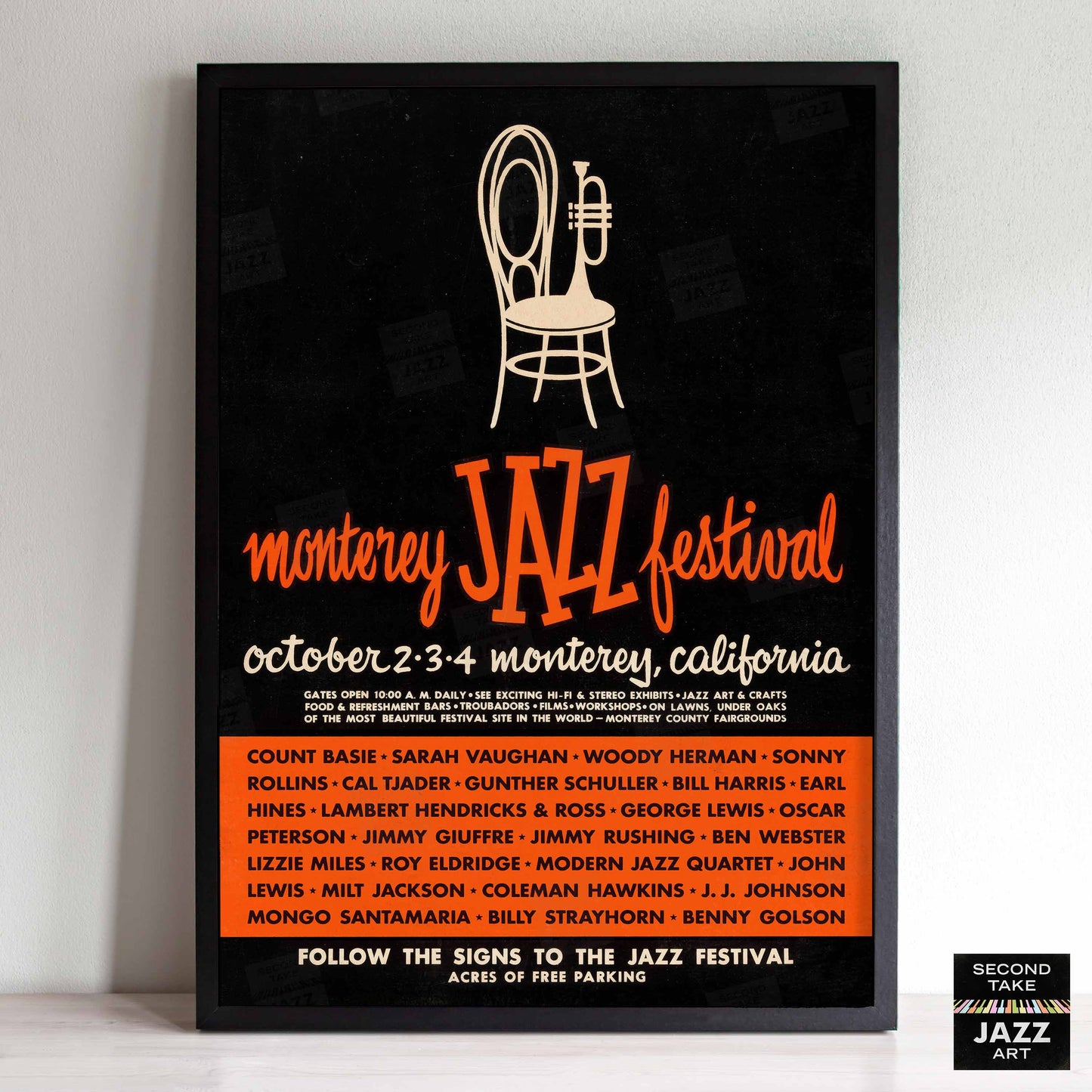 1959 Monterey Jazz Festival jazz poster - Monterey, California