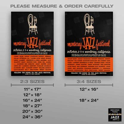 1959 Monterey Jazz Festival jazz poster - Monterey, California