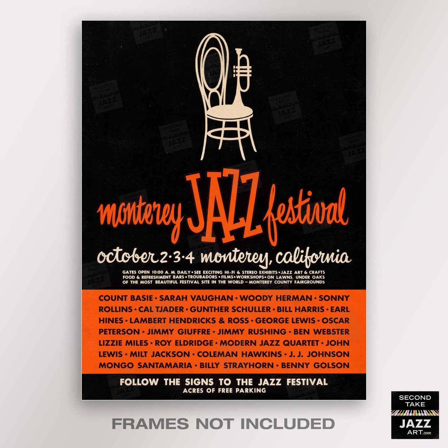 1959 Monterey Jazz Festival jazz poster - Monterey, California