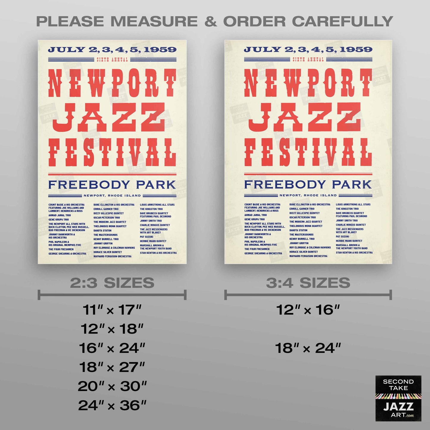 1959 Newport Jazz Festival jazz poster - Newport, Rhode Island