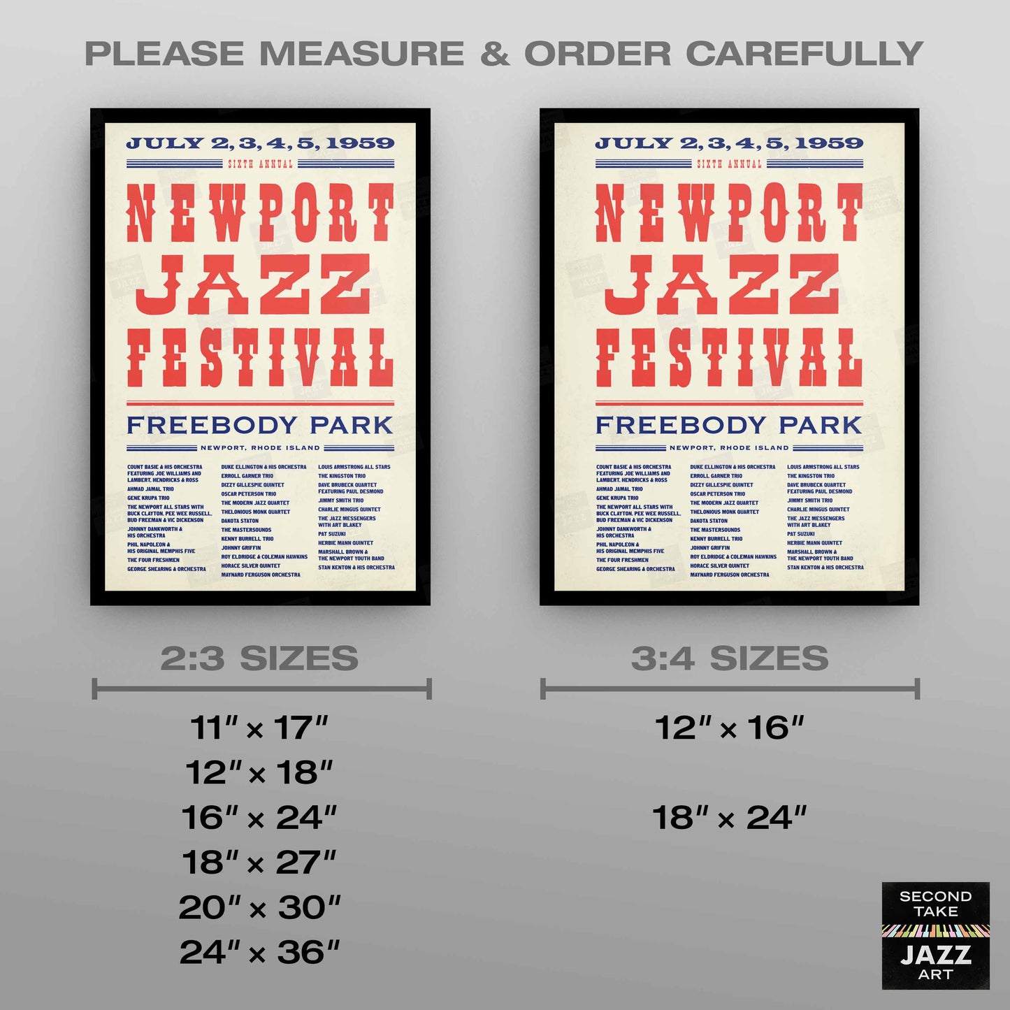 1959 Newport Jazz Festival jazz poster - Newport, Rhode Island