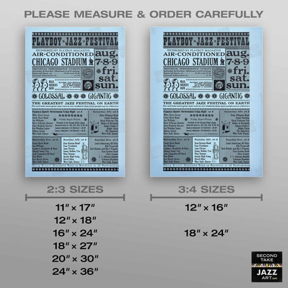 1959 Playboy Jazz Festival jazz poster - "Greatest Jazz Festival Ever" - Chicago