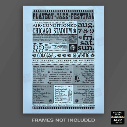 1959 Playboy Jazz Festival jazz poster - "Greatest Jazz Festival Ever" - Chicago