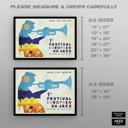 1960 Jazz-à-Juan European Jazz Festival jazz poster - Mingus at Antibes - Juan-les-Pins, Antibes, Côte d'Azur, France (horizontal)