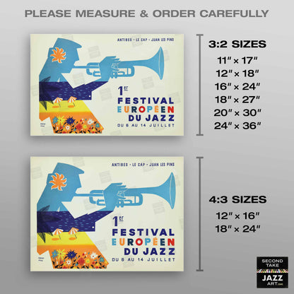 1960 Jazz-à-Juan European Jazz Festival jazz poster - Mingus at Antibes - Juan-les-Pins, Antibes, Côte d'Azur, France (horizontal)