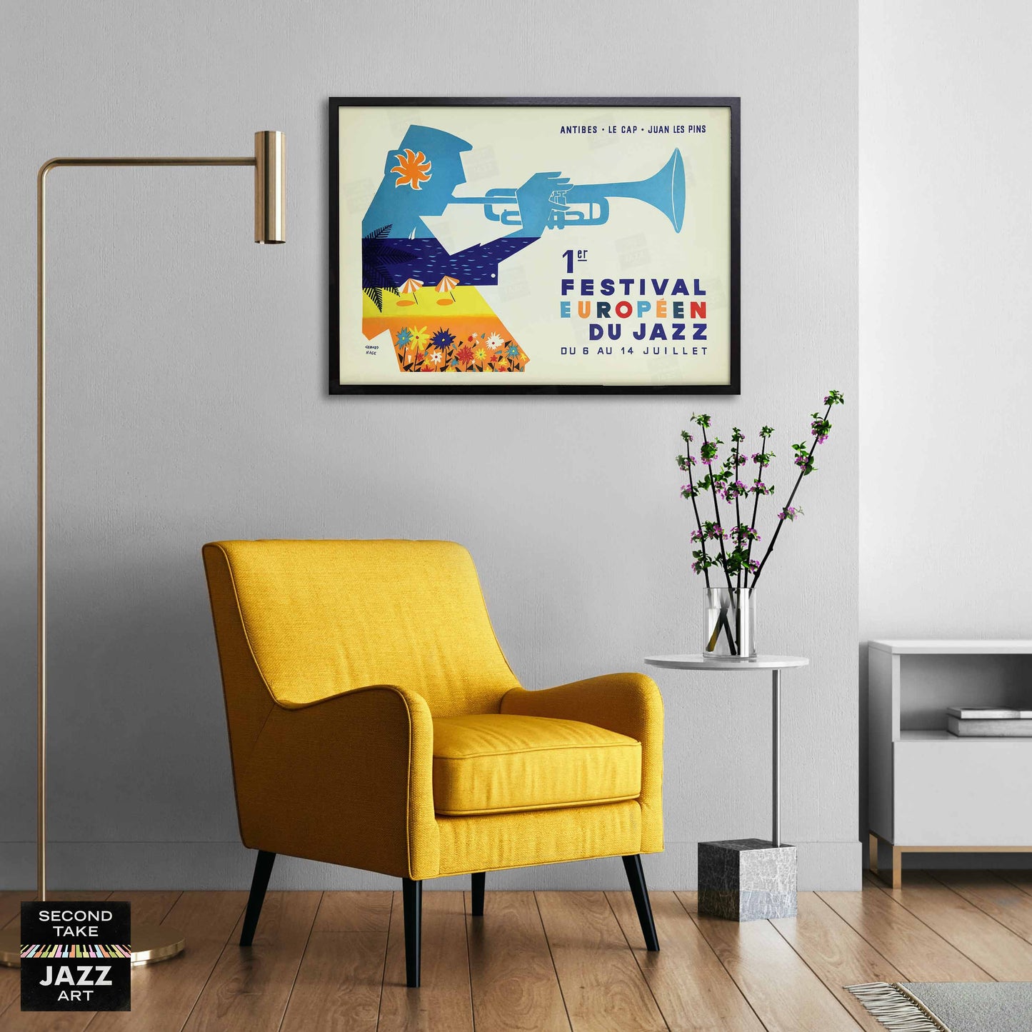 1960 Jazz-à-Juan European Jazz Festival jazz poster - Mingus at Antibes - Juan-les-Pins, Antibes, Côte d'Azur, France (horizontal)