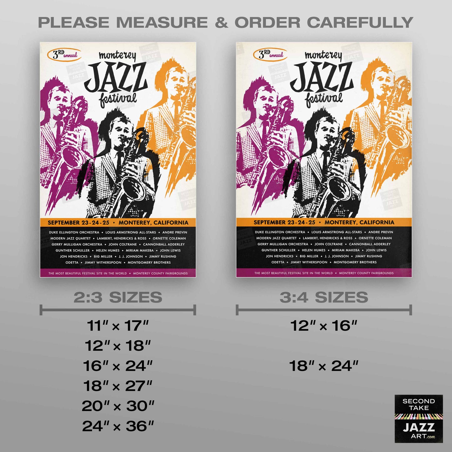 1960 Monterey Jazz Festival jazz poster - Monterey, California