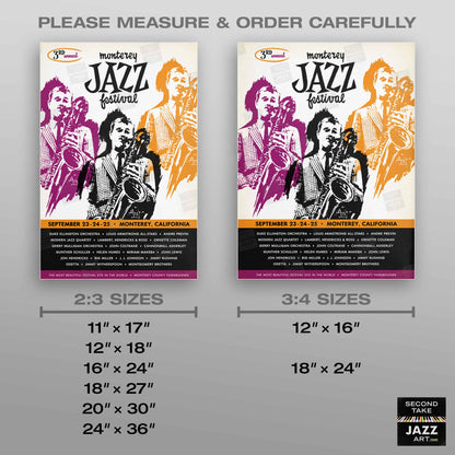 1960 Monterey Jazz Festival jazz poster - Monterey, California