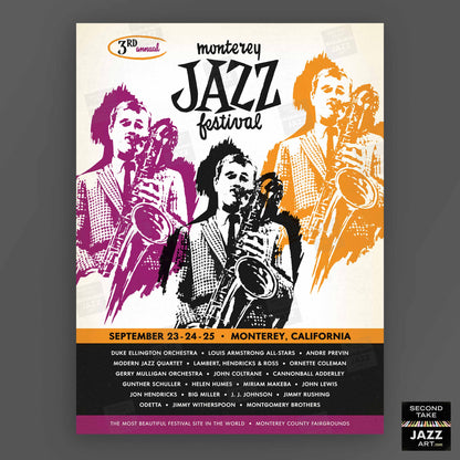 1960 Monterey Jazz Festival jazz poster - Monterey, California
