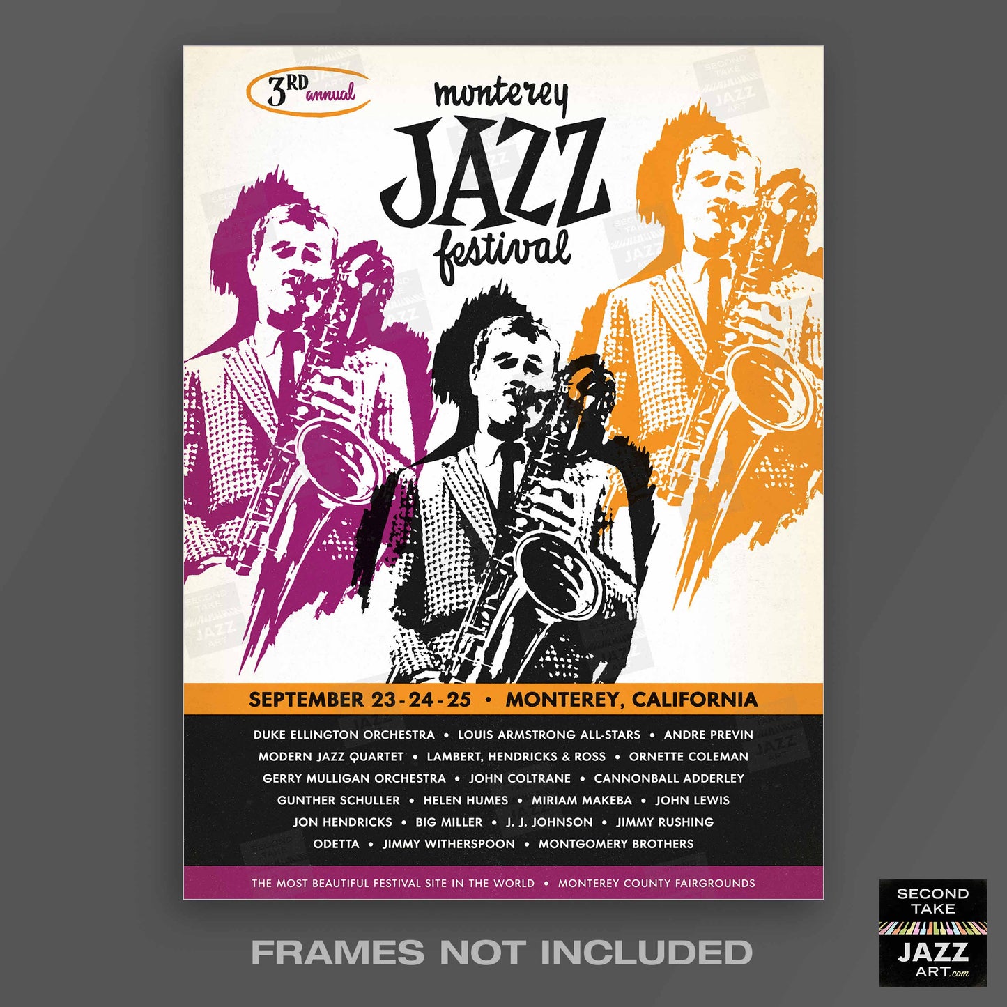 1960 Monterey Jazz Festival jazz poster - Monterey, California