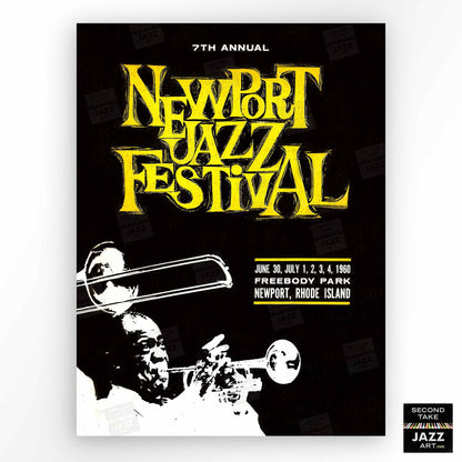 1960 Newport Jazz Festival jazz poster - Nina Simone at Newport - Newport, Rhode Island