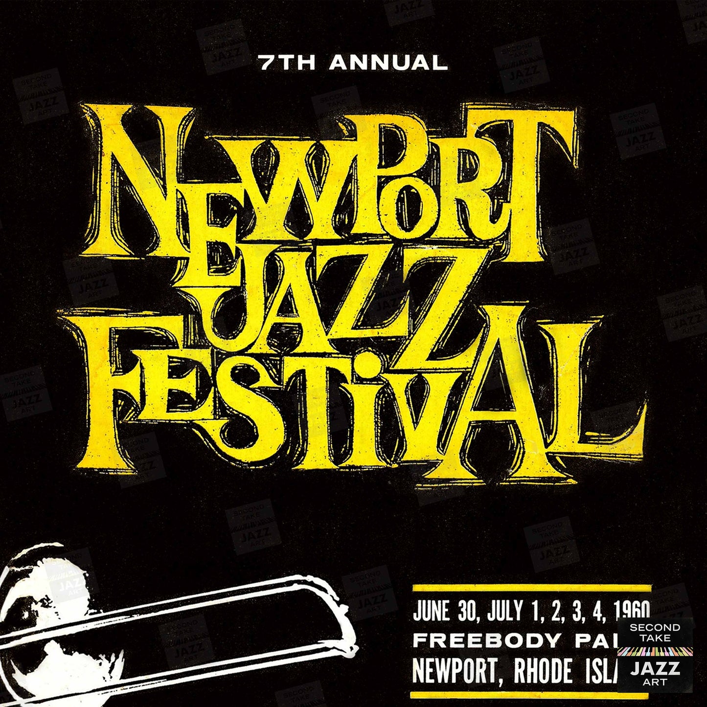 1960 Newport Jazz Festival jazz poster - Nina Simone at Newport - Newport, Rhode Island