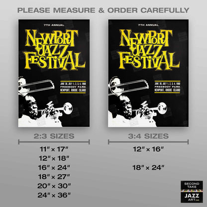 1960 Newport Jazz Festival jazz poster - Nina Simone at Newport - Newport, Rhode Island