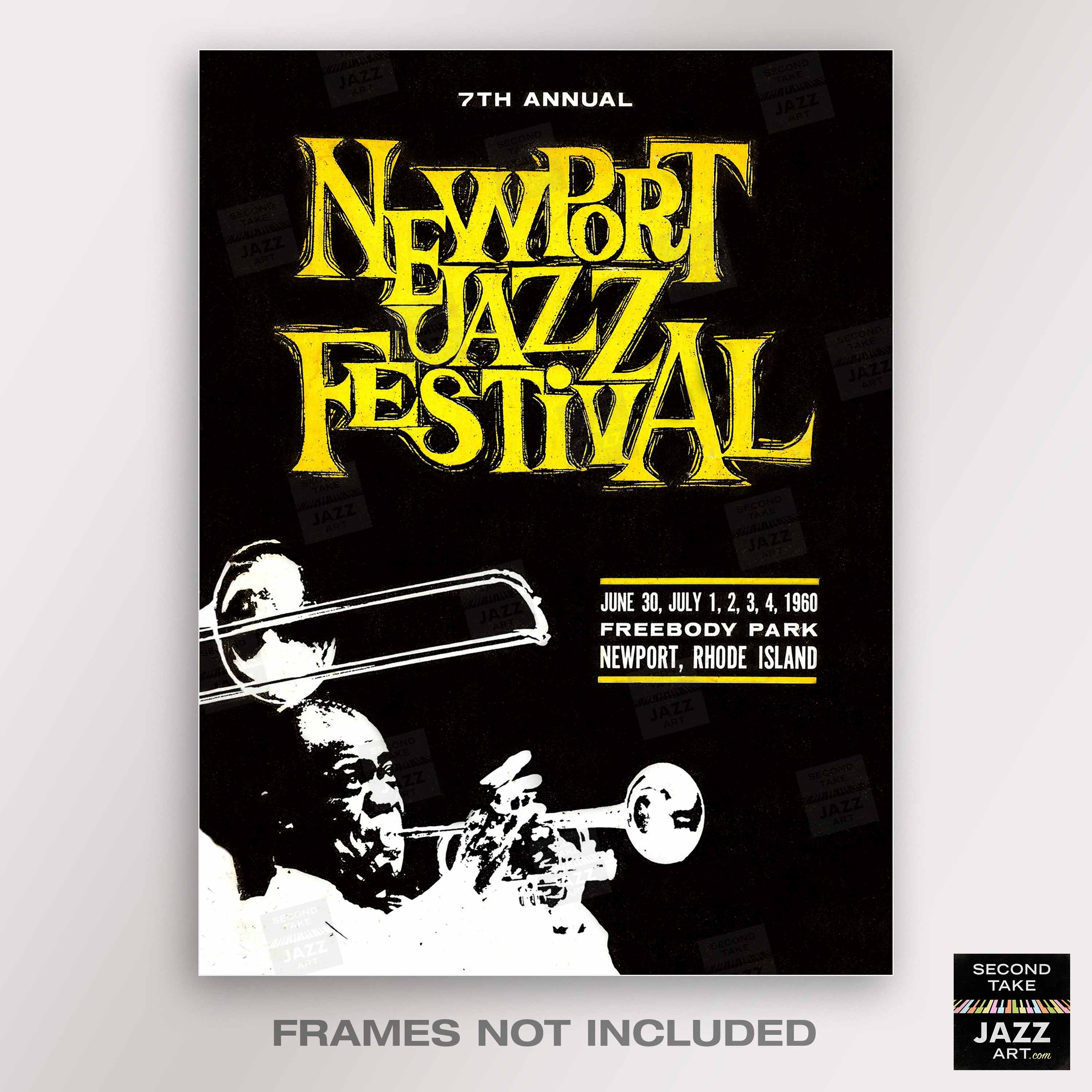 1960 Newport Jazz Festival jazz poster - Nina Simone at Newport