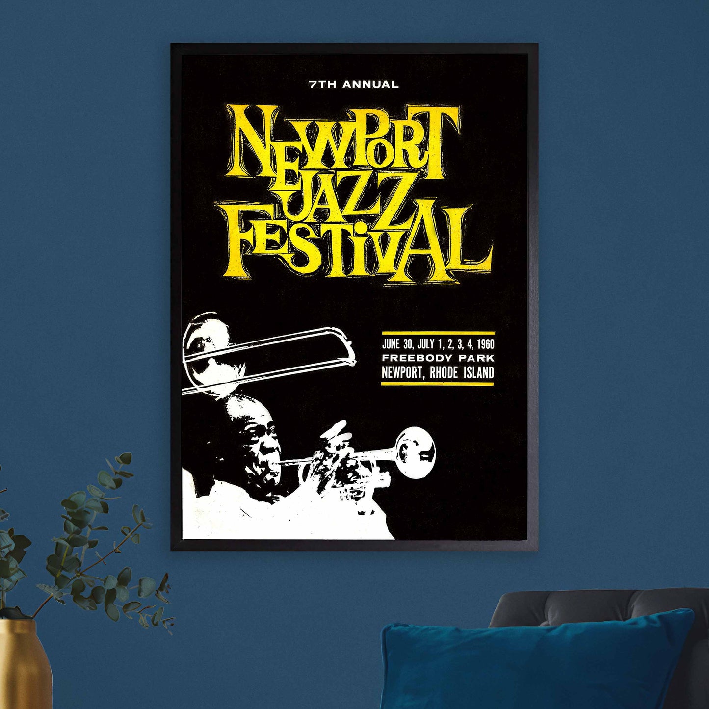 1960 Newport Jazz Festival jazz poster - Nina Simone at Newport - Newport, Rhode Island