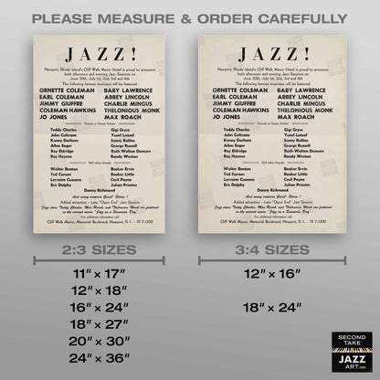 1960 Newport "Rebels" Jazz Festival jazz poster - Cliff Walk Manor - Newport, Rhode Island