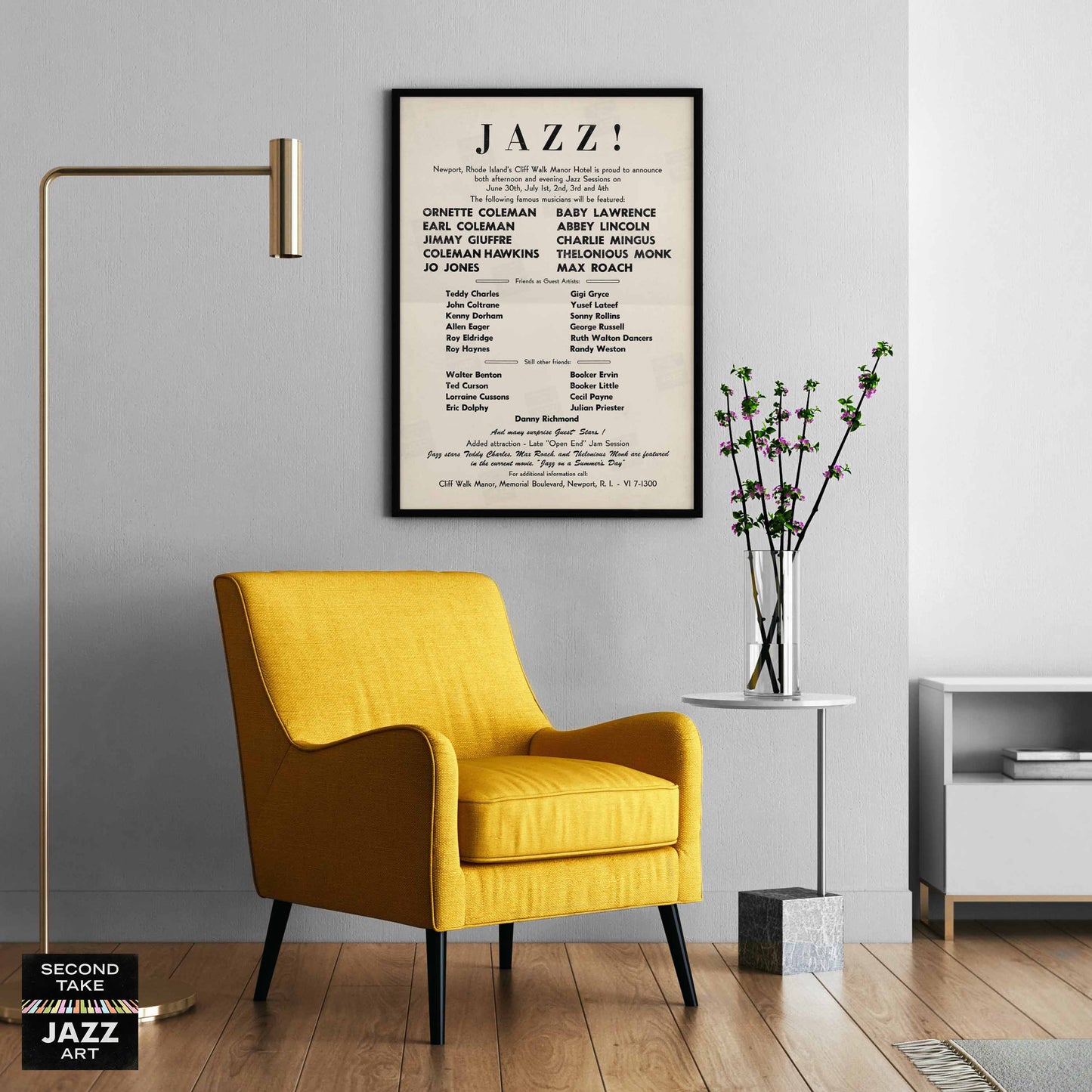 1960 Newport "Rebels" Jazz Festival jazz poster - Cliff Walk Manor - Newport, Rhode Island