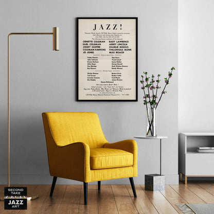 1960 Newport "Rebels" Jazz Festival jazz poster - Cliff Walk Manor - Newport, Rhode Island