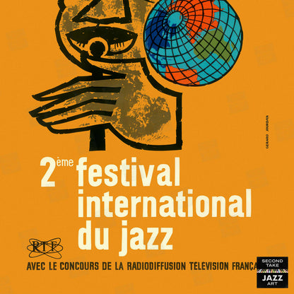 1961 Jazz-à-Juan International Jazz Festival jazz poster - Juan-les-Pins, Antibes, Côte d'Azur, France