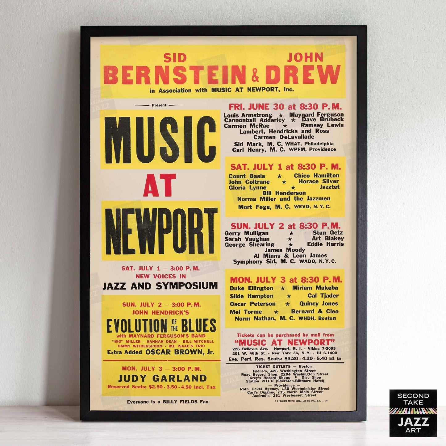 1961 "Music at Newport" Festival jazz poster - Newport, Rhode Island