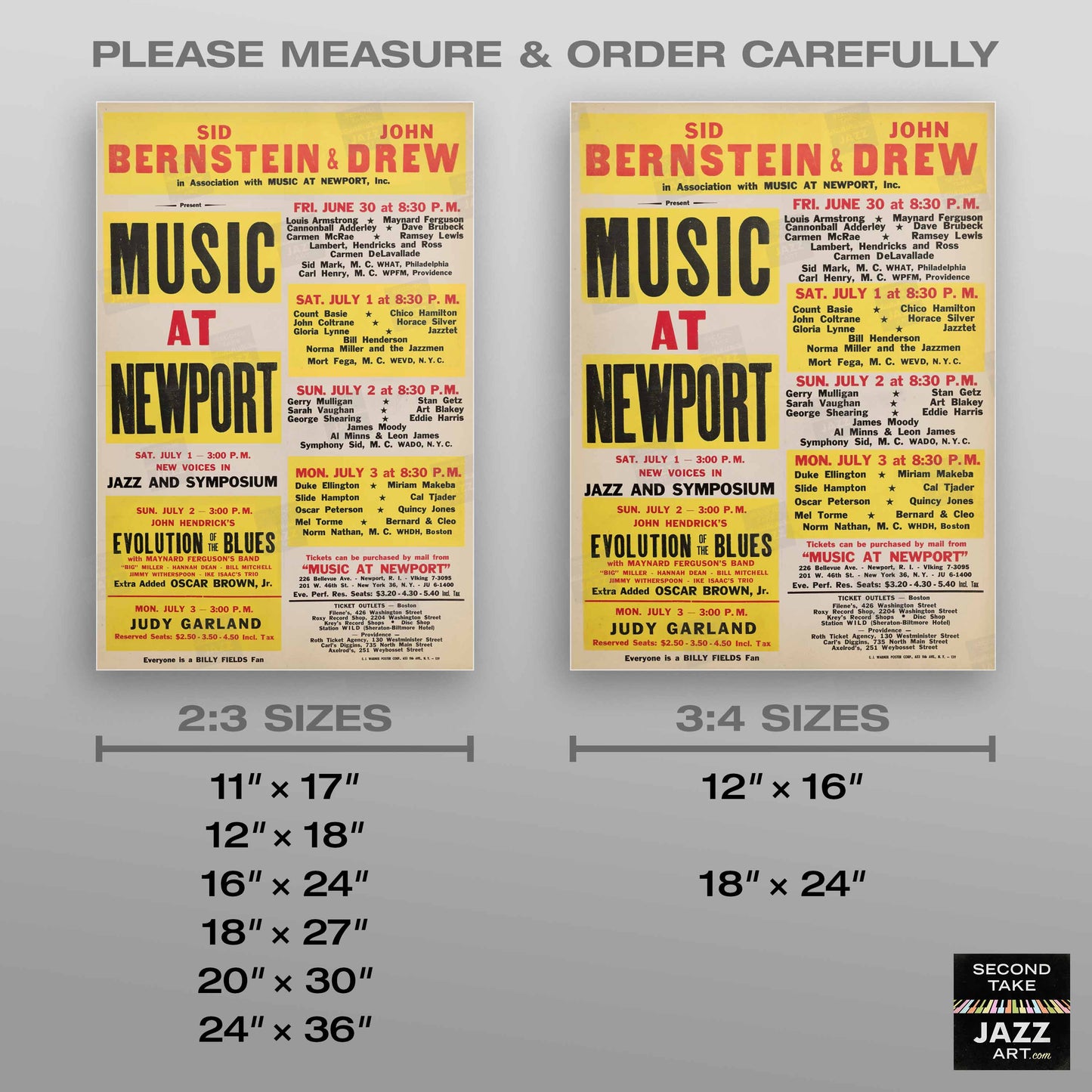 1961 "Music at Newport" Festival jazz poster - Newport, Rhode Island