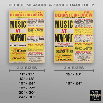 1961 "Music at Newport" Festival jazz poster - Newport, Rhode Island