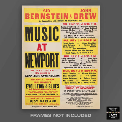 1961 "Music at Newport" Festival jazz poster - Newport, Rhode Island