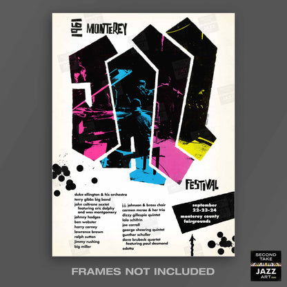 1961 Monterey Jazz Festival jazz poster - Monterey, California