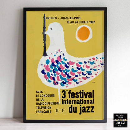 1962 Jazz-à-Juan International Jazz Festival jazz poster - Juan-les-Pins, Antibes, Côte d'Azur, France