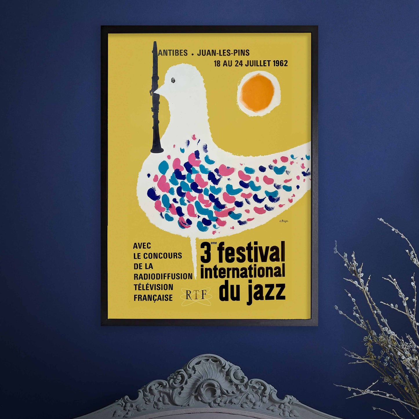 1962 Jazz-à-Juan International Jazz Festival jazz poster - Juan-les-Pins, Antibes, Côte d'Azur, France