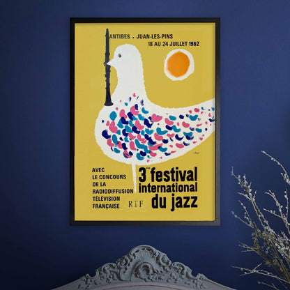 1962 Jazz-à-Juan International Jazz Festival jazz poster - Juan-les-Pins, Antibes, Côte d'Azur, France