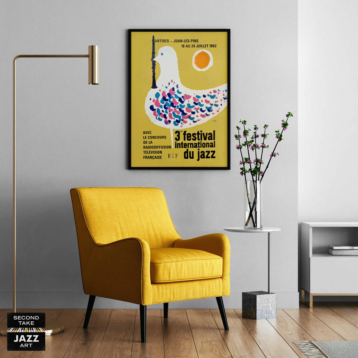 1962 Jazz-à-Juan International Jazz Festival jazz poster - Juan-les-Pins, Antibes, Côte d'Azur, France