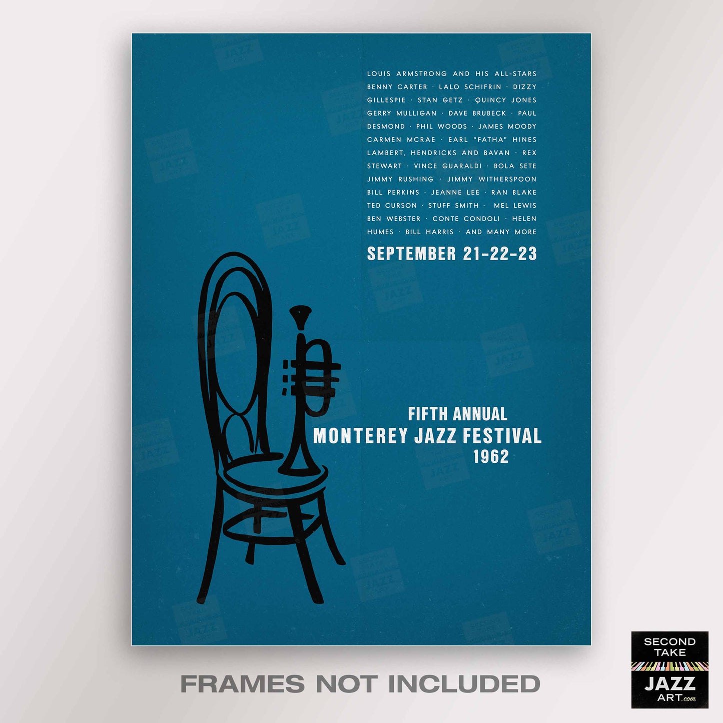 1962 Monterey Jazz Festival jazz poster - Monterey, California