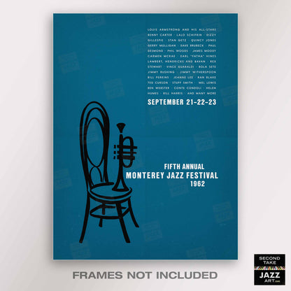 1962 Monterey Jazz Festival jazz poster - Monterey, California