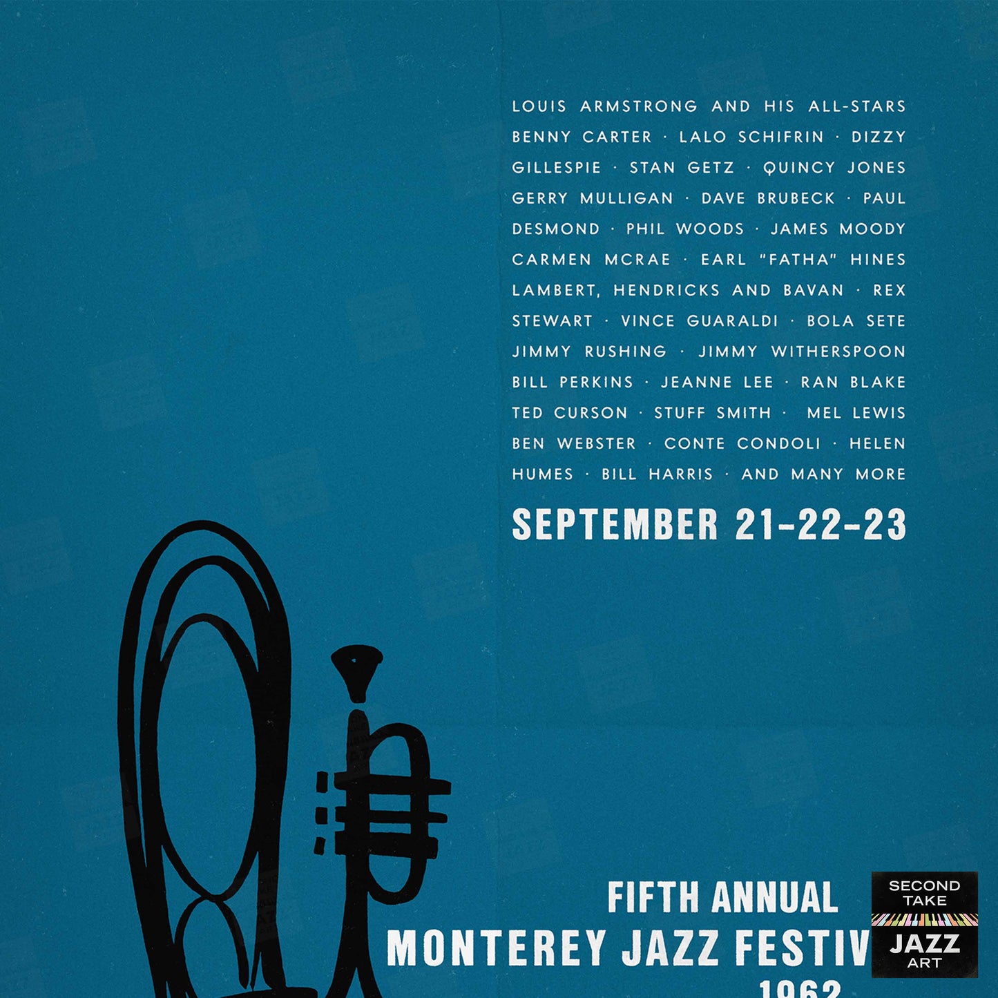 1962 Monterey Jazz Festival jazz poster - Monterey, California