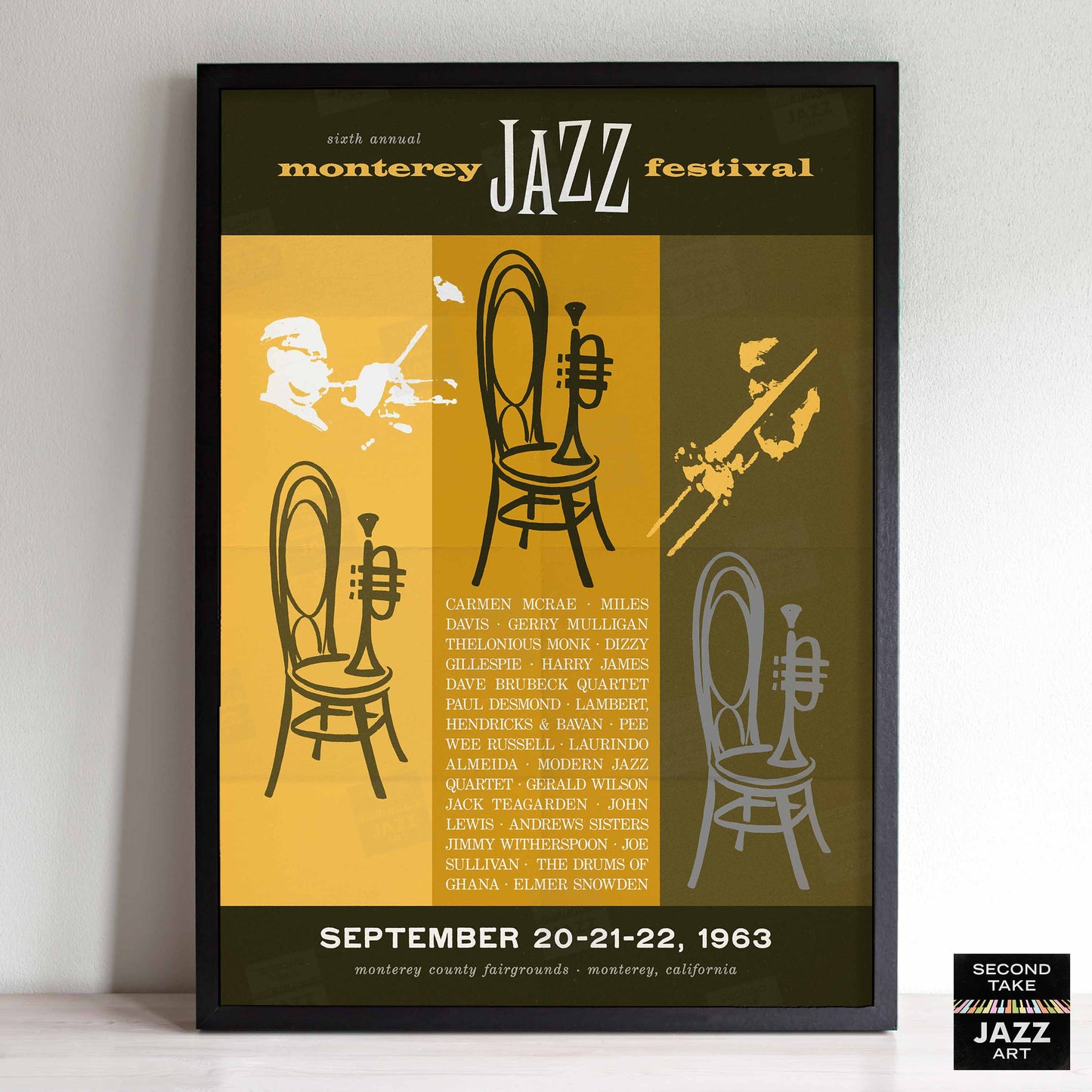 1963 Monterey Jazz Festival jazz poster - Monterey, California