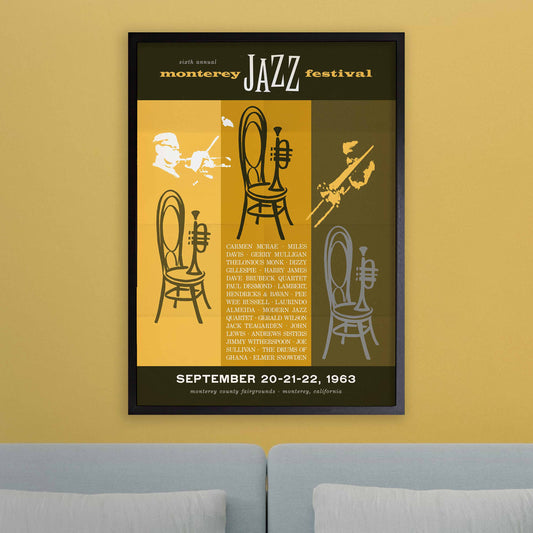 1963 Monterey Jazz Festival jazz poster - Monterey, California