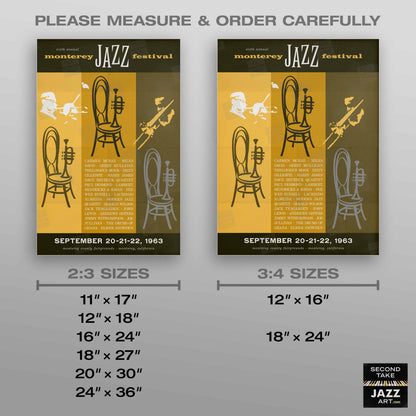 1963 Monterey Jazz Festival jazz poster - Monterey, California