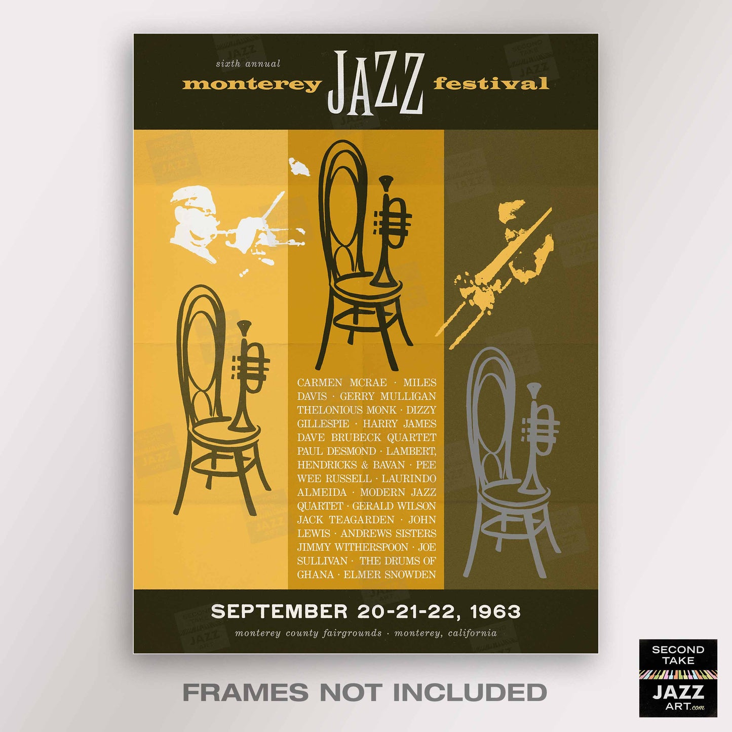 1963 Monterey Jazz Festival jazz poster - Monterey, California