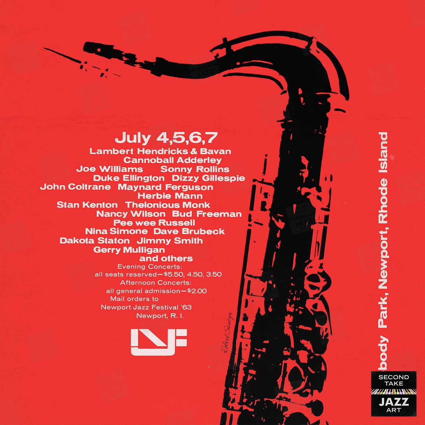 1963 Newport Jazz Festival jazz poster - Newport, Rhode Island